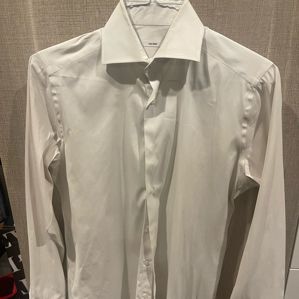 Caliban men’s white button down. Size 14. 1/2